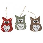 Decoration to hang - 3 Owls