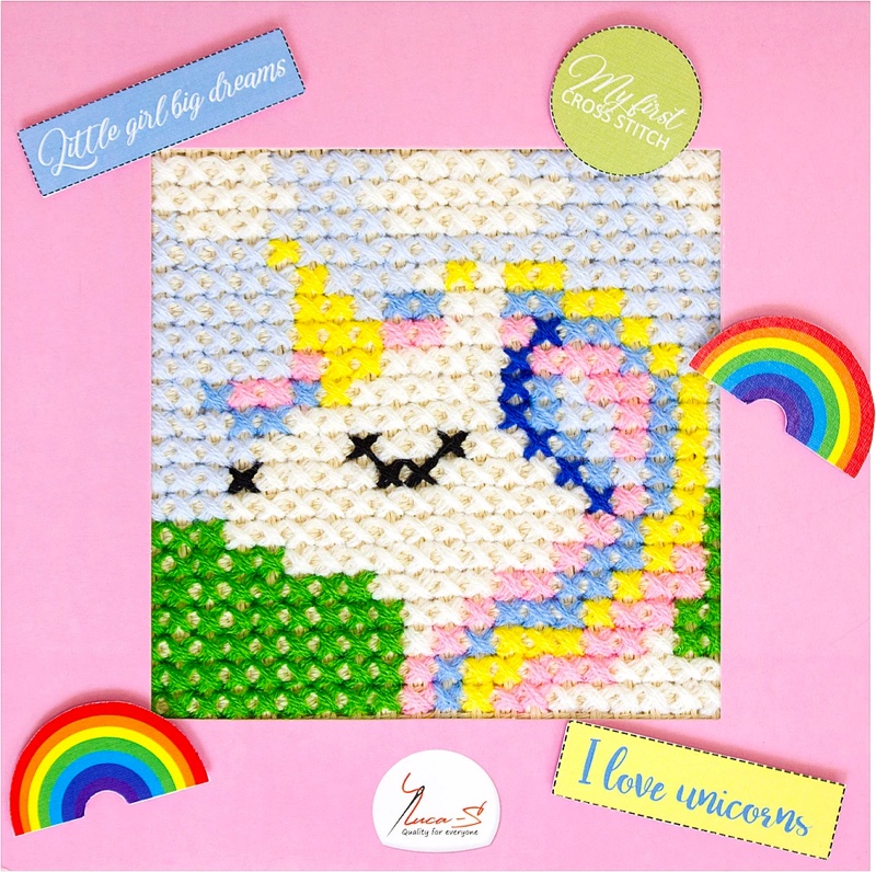 Red Rose My First Embroidery Counted Cross Stitch kit by Luca S