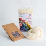 Dyeing wool with plants Kit - Pink Fuchsia