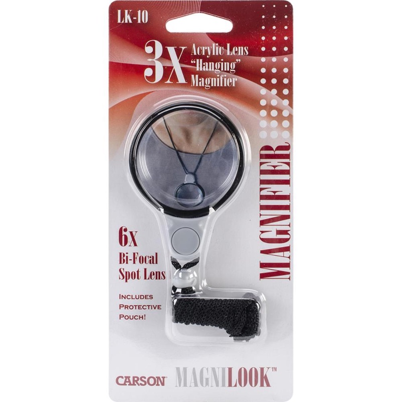 Hands Free Magnifier With Light Magnifier With Light for Crafting 2 in 1 LED  Necklace Magnifier Magnifying Glass for Cross Stitch 