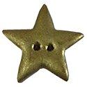Button Metallic Gold Star, Extra Small