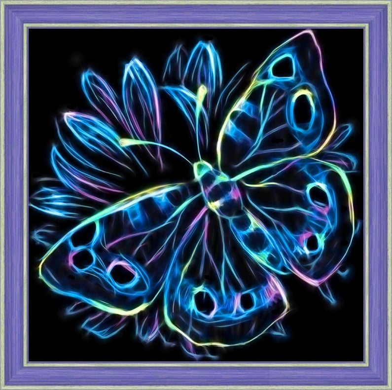 Neon Butterfly From Artibalta - Diamond Painting - Kits - Casa Cenina