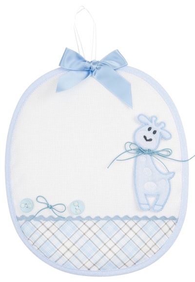 Birth Ribbon Giraffe - Sky blue