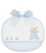 Birth Ribbon Scottish Bear - Sky blue