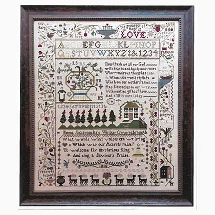 Louisa Horsey 1838 Sampler Shakespeare/'s Peddler Cross Stitch Pattern