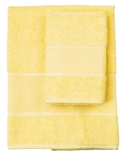 Couple of bath towels Asti Yellow From Filet Bathroom