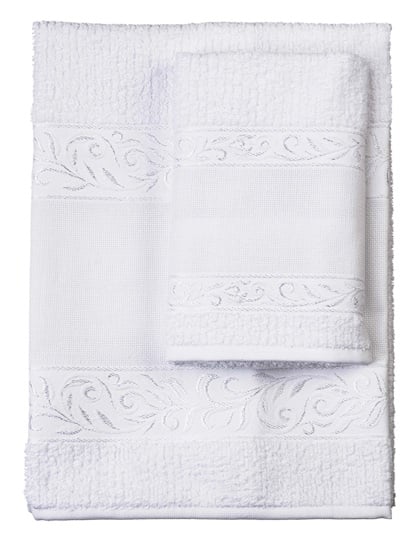Couple of bath towels - Verona - White
