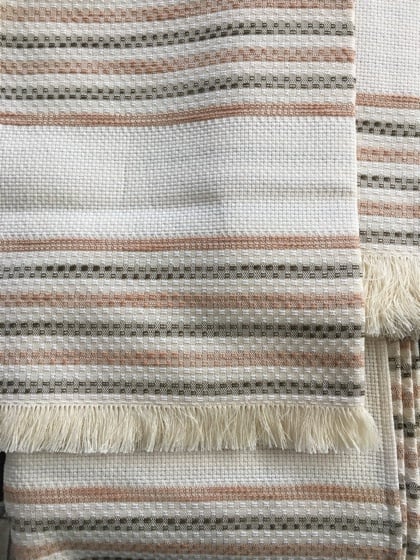 Vintage Hand Towel Camargue Pink From Tessitura Artistica Chierese Bathroom Ready To Stitch Casa Cenina