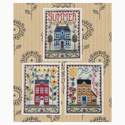 Autumn House Trio Cross Stitch Chart