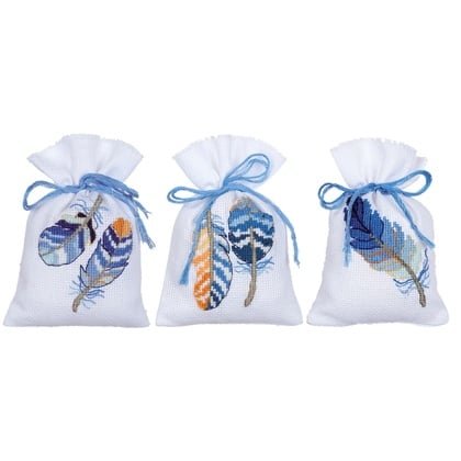 Potpourri bags: Blue Feathers
