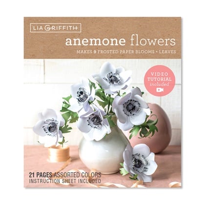 Anemones Frosted Paper Flower Kit