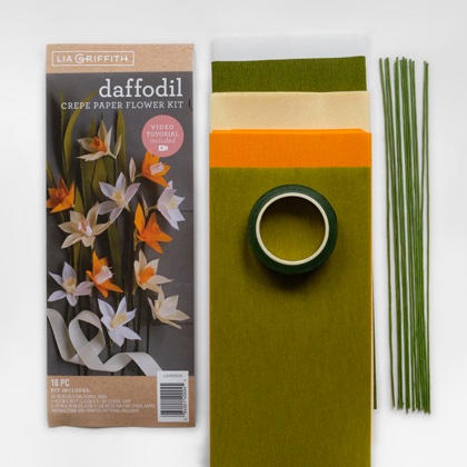 Crepe Paper Daffodil Flower Kit