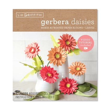 Gerbera Daisies Frosted Paper Flower Kit