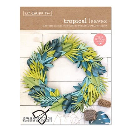 Tropical Leaves Frosted Paper Flower Kit