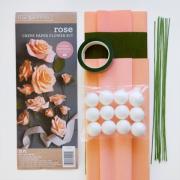 Crepe Paper Rose Flower Kit