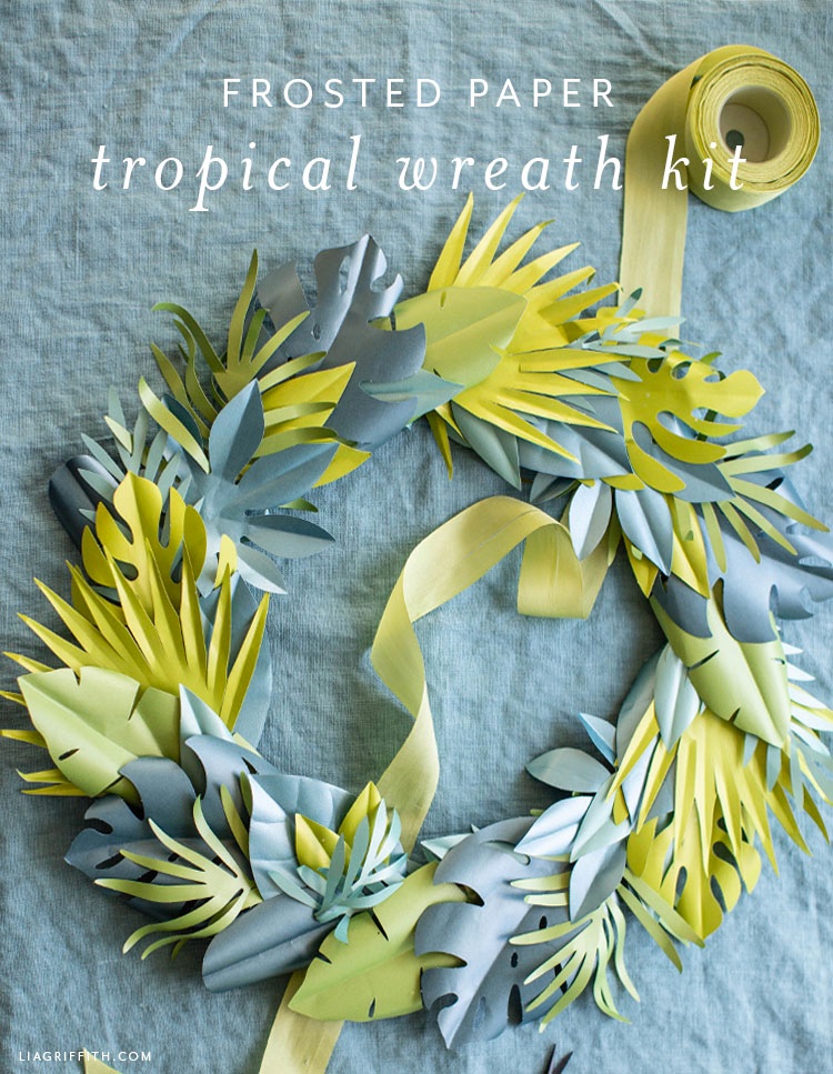 Tropical Leaves Frosted Paper Flower Kit From Lia Griffith - Adhesive and  Scrapbooking Paper - Ornaments, Paper, Colors - Casa Cenina