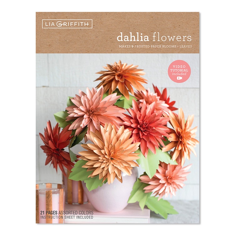 Dahlias Frosted Paper Flower Kit