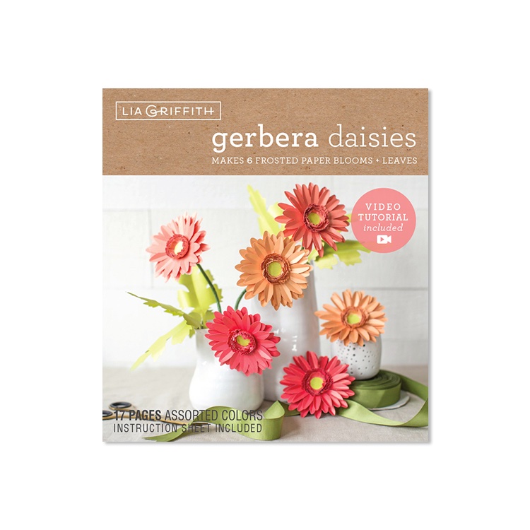 Dahlias Frosted Paper Flower Kit From Lia Griffith - Adhesive and  Scrapbooking Paper - Ornaments, Paper, Colors - Casa Cenina