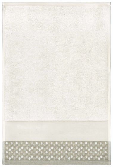 Couple of bath towels \"Coton-Lin\" - Peas