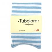Elastic Tube - Rows - Blue/White - 30x8cm.