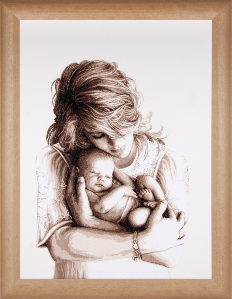Mother And Child 70th Birthday From Vervaco Sepia Collection Cross Stitch Kits Kits Casa Cenina