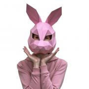 Hare Mask Pink - Papercraft Kit