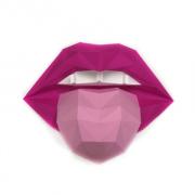 Lips Pink/Crimson - Papercraft Kit