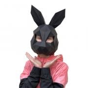 Hare Mask Black - Papercraft Kit