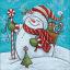 Snowman with Gifts