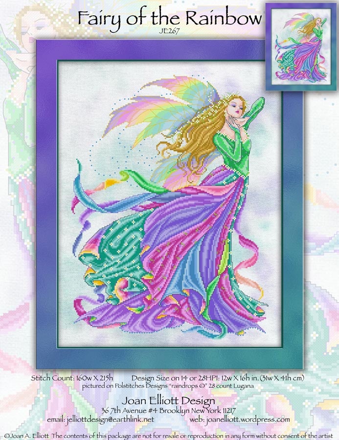 Fairy of the Rainbow From Joan Elliott - Cross Stitch Charts - Cross