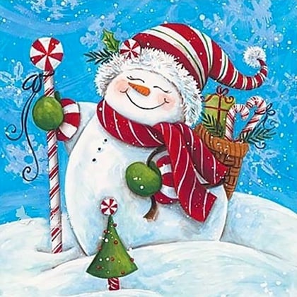 Snowman with Gifts