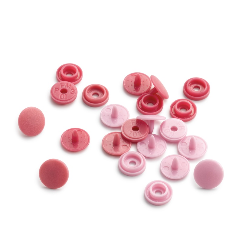pink tones Prym Love snaps push button 'Color Snaps' Mini 9 mm
