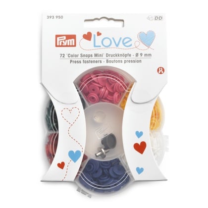 Press fasteners Color Snaps Mini incl. tools set Prym Love, 9 mm