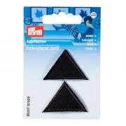 Applique triangles, small, black