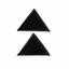 Applique triangles, small, black