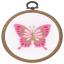 Embroidery kit with ring Butterflies - Set of 3