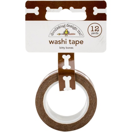 Decorative Paper Tape 15mm - Bitty Bones