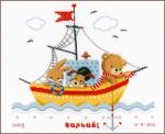 Birth Sampler - Boat Sailing