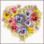 Pansies in heart shape