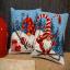 Front Cushion: Christmas gnome skiing