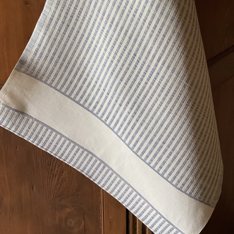 Linen50 Kitchen Towel, Blue + Green