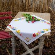 Squared Tablecloth - Colourful flowers