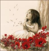 Girl in a poppy field
