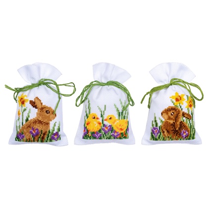 Potpourri bags: Rabbits with chicks