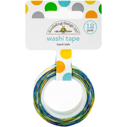 Decorative Paper Tape 15mm - Beach balls