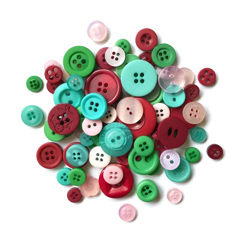 Buttons Galore and More Tiny Craft & Sewing Buttons - Assorted Colors - 105  Buttons