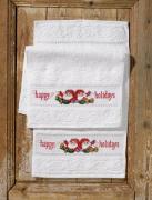 Christmas hand towels - Happy Holidays
