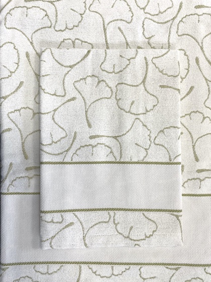 Couple of bath towels - Nice - Ginko Green From Tessitura