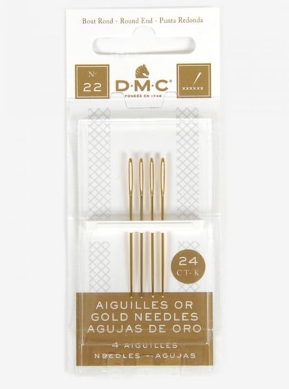 Tapestry needles gold plated - 22