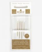 Embroidery needles gold plated - size 7/8/9
